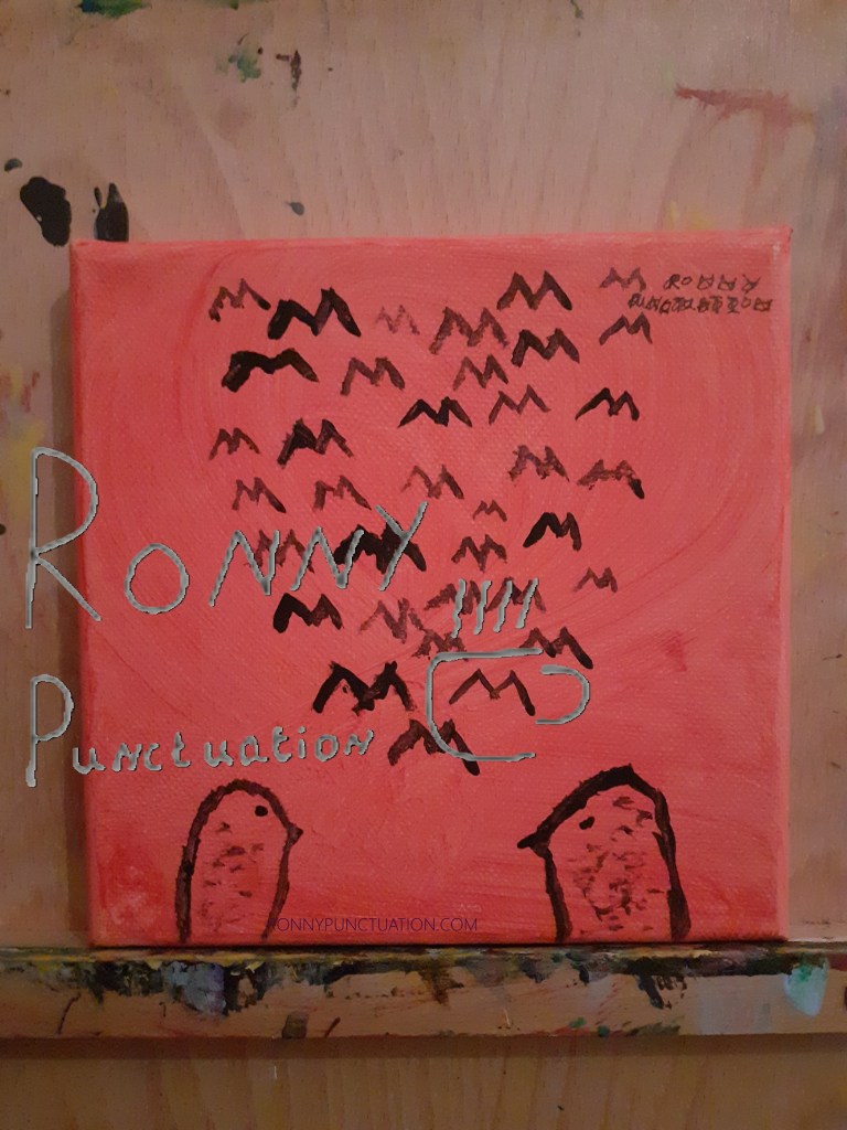 Birds in a well timed moment ronny punctuation