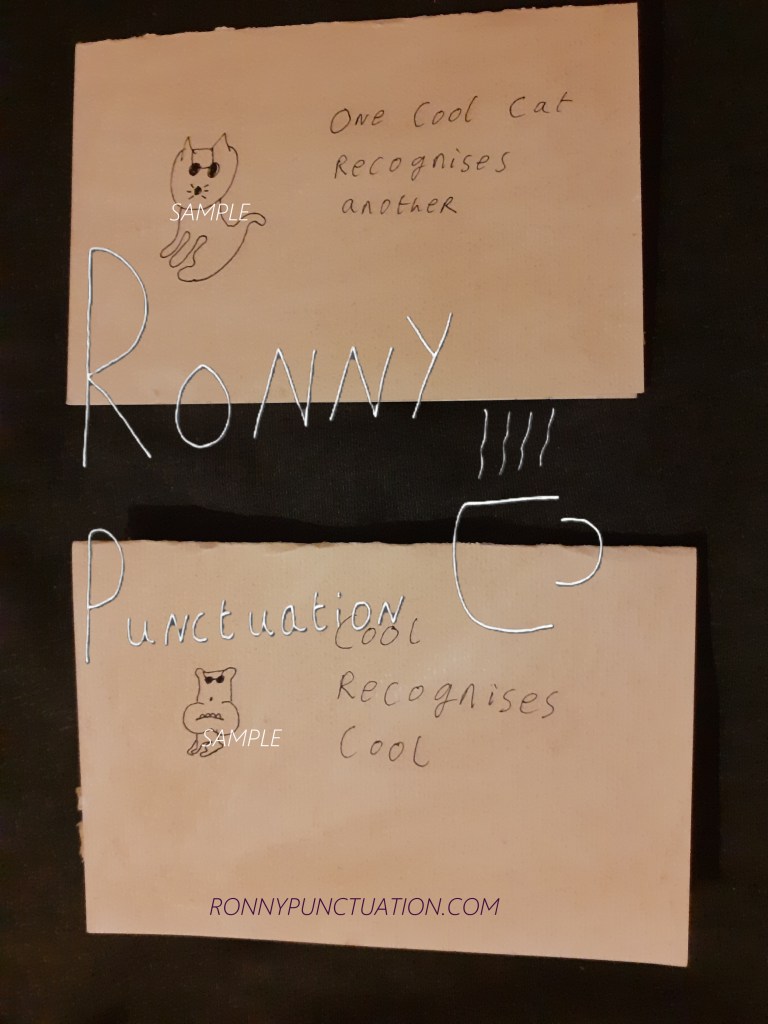 Cool cat card Ronny Punctuation