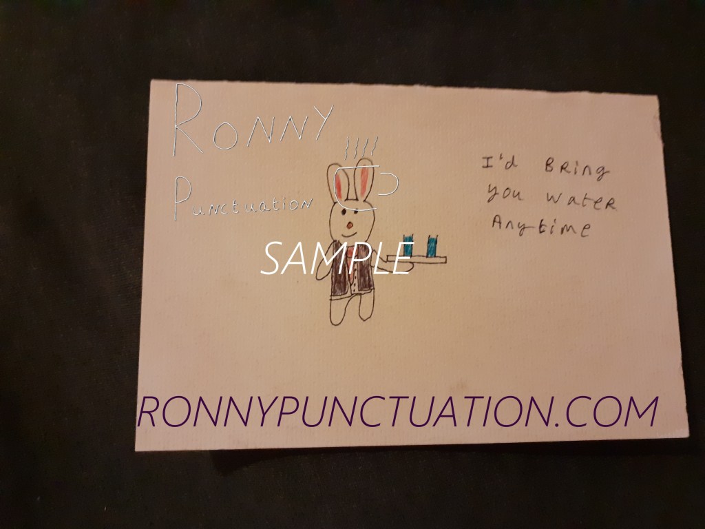 water card ronny punctuation