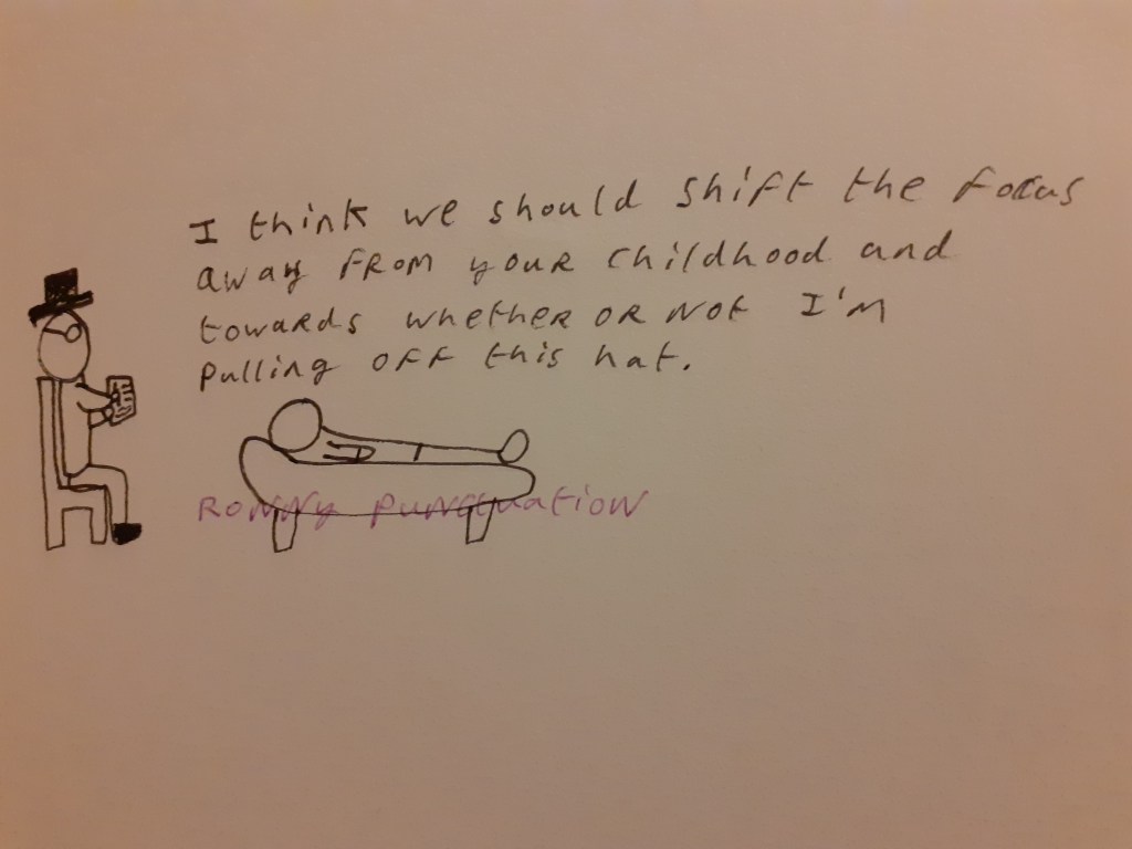 Therapy Cartoon Ronny Punctuation