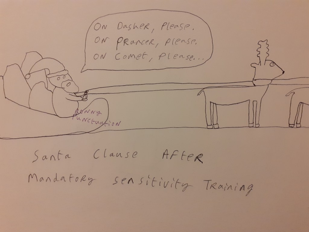 Ronny Punctuation Christmas Cartoon