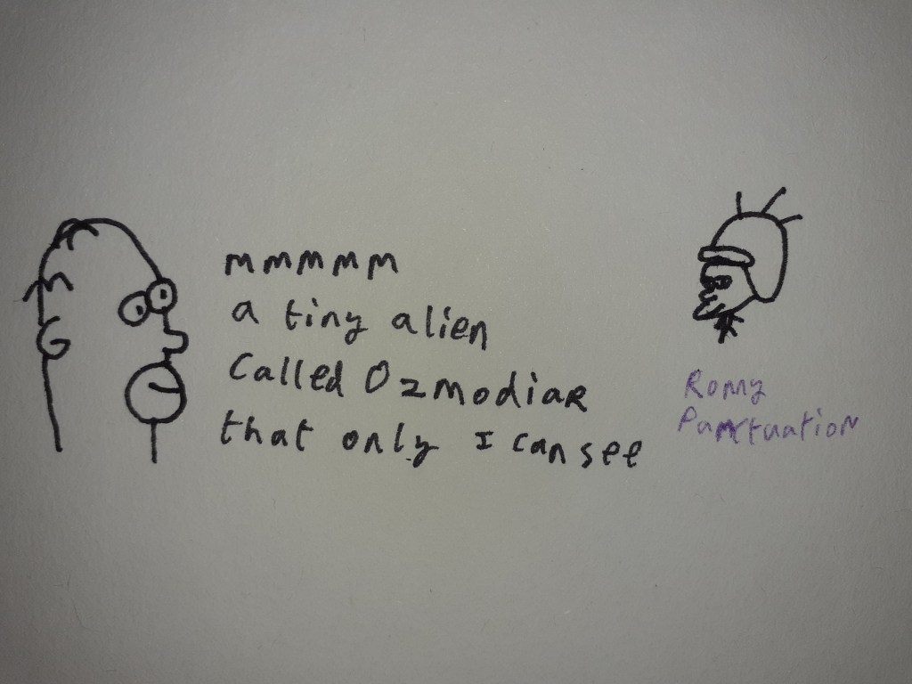 a tiny alien called ozomdiar that only homer can see