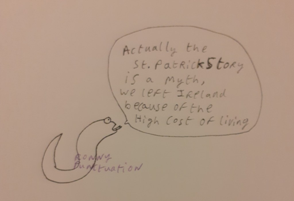 St. Patrick's Day Snake Cartoon